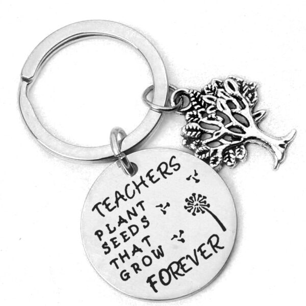 Teacher Plant Seeds That Grow Forever Keychain Teacher's Day Keyring Gift 4