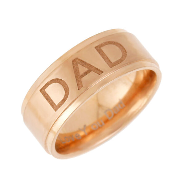 "LOVE YOU DAD" New Arrive Stainless Steel Ring for Dad 5