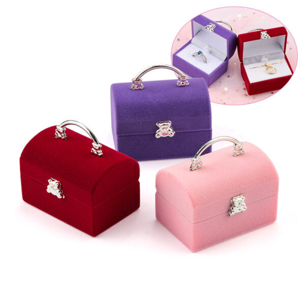 Small Jewelry Gift Box Cute Velvet Jewelry Case 1