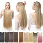 Synthetic No Clip Hair Extension Artificial Natural Long Short Straight Hairpiece
