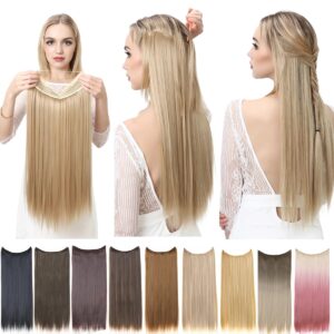 Synthetic No Clip Hair Extension Artificial Natural Long Short Straight Hairpiece 1