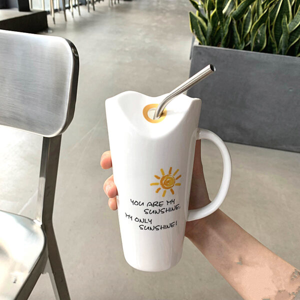 Cute Words Ceramic Coffee Mugs Milk Tea Office Cups 1