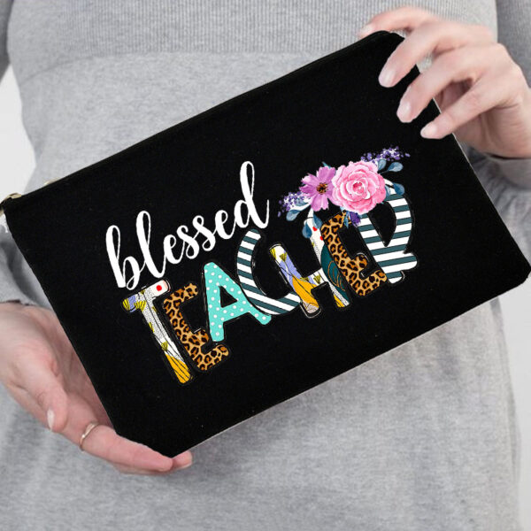 Blessed Teacher Portable Storage Zipper Case Gift 3