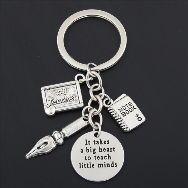 It Takes A Big Heart To Teach Little Minds Keychain for Teacher's Day Gift 4