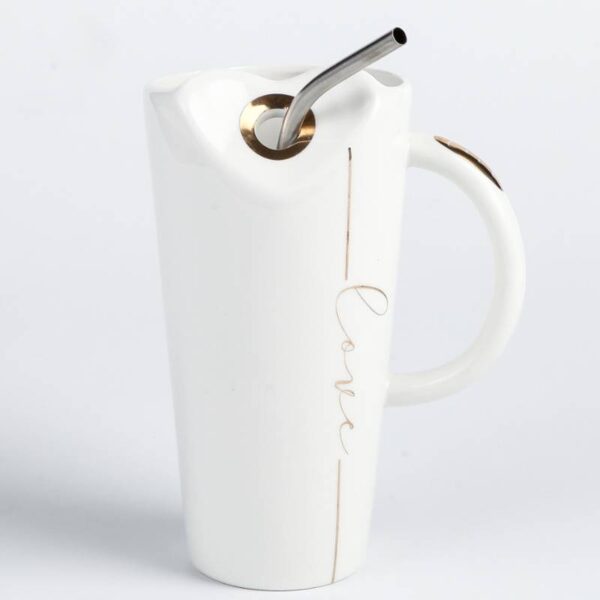 Cute Words Ceramic Coffee Mugs Milk Tea Office Cups 6