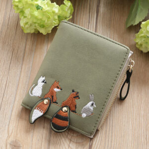High Quality Wallet Lovely Cartoon Animals Short Leather Purse 1