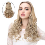 Synthetic Clip In Hair Extension Piece 5 Clips Natural Curly Hairpiece