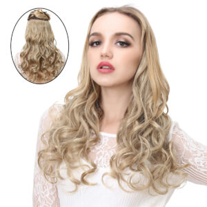 Synthetic Clip In Hair Extension Piece 5 Clips Natural Curly Hairpiece 1