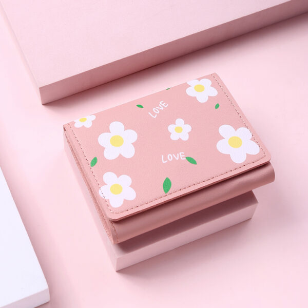 Cute Flower Wallet Small PU Leather Purse 4