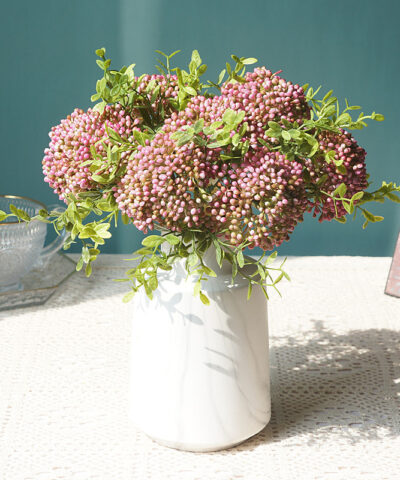 3Pcs/ Bundle handmade Clove Plant Plastic Artificial Flowers for Home Table Wedding Decoration