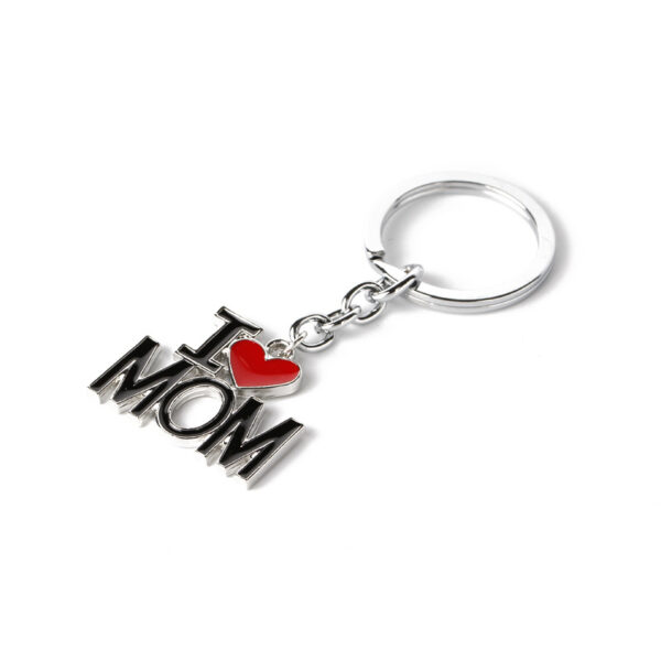I Love Dad Mom PaPa Mama Keychains 6