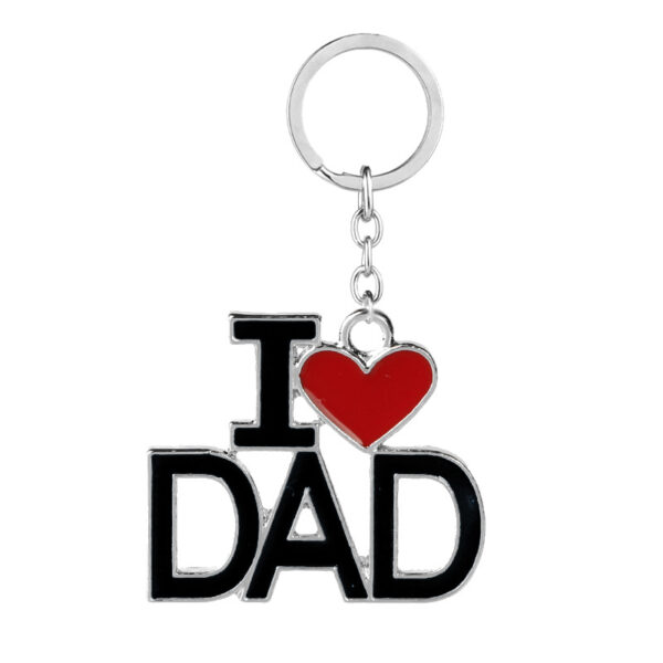 I Love Dad Mom PaPa Mama Keychains 4