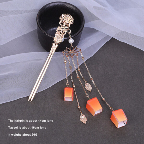 Ancient Style Hairpin Clips Classical Palace Lantern Hair Sticks 6