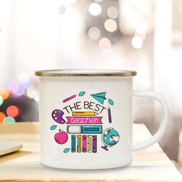 Happy Teacher's Day Mug Enamel Handle Coffee Cup Gift for Teacher 5