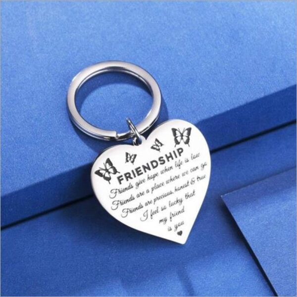 Beautiful Butterfly Heart Keychain for Your Best Friend 3