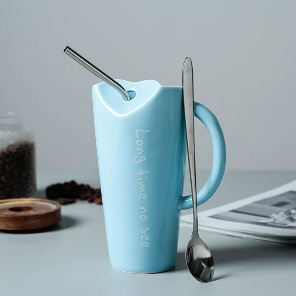 Cute Words Ceramic Coffee Mugs Milk Tea Office Cups 5