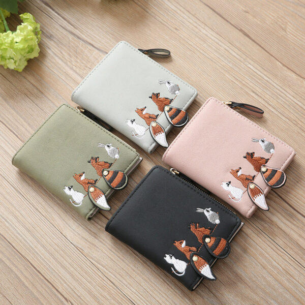 High Quality Wallet Lovely Cartoon Animals Short Leather Purse 5