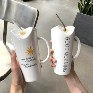 Cute Words Ceramic Coffee Mugs Milk Tea Office Cups 35