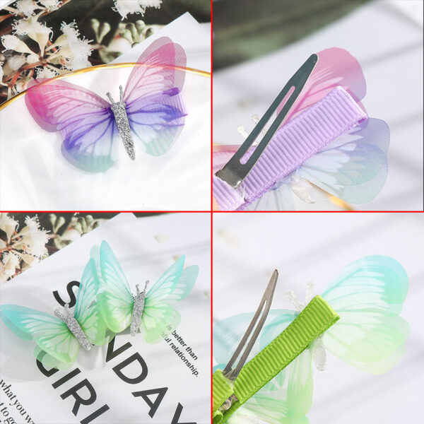 2Pcs Butterfly Hairpins 3