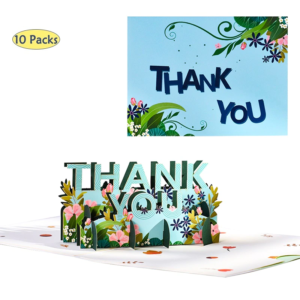 10 Packs Pop-Up Thank You Cards