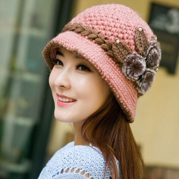 Winter Earmuffs Wool Hat Pretty Knitted Hat 2