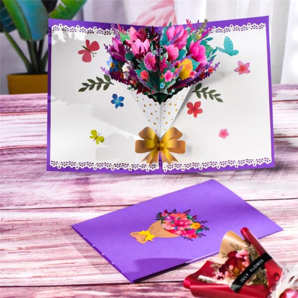 3D Pop-Up Cards Flowers Birthday Cards Anniversary Gifts 4