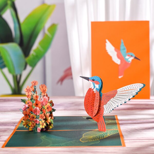 10 Packs 3D Hummingbird Pop-Up Birthday Cards Handmade Gifts 4