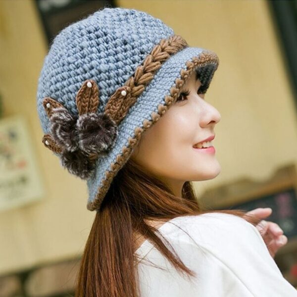 Winter Earmuffs Wool Hat Pretty Knitted Hat 3