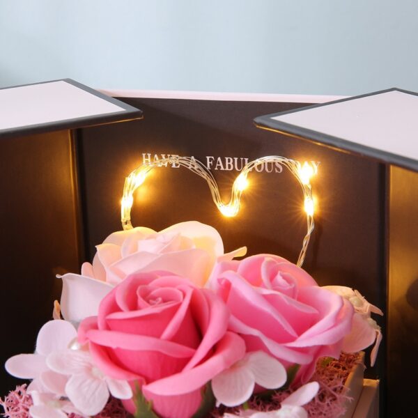 Soap Rose Flowers Jewelry Packaging Gift Box With Drawer 3