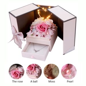 Soap Rose Flowers Jewelry Packaging Gift Box With Drawer 1