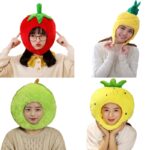 Funny Tropical Fruits Plush Hats Winter Headwear