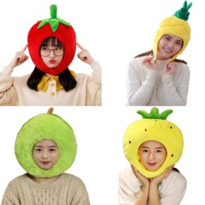 Funny Tropical Fruits Plush Hats Winter Headwear 1
