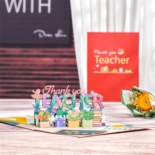 3D Greeting Card for Teacher's Day Pop Up Teacher Card 2