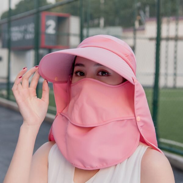 Breathable Summer Hat for Women Sun Hat With Mask 3