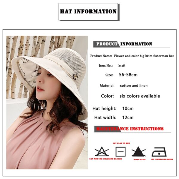 Fashion Sun Visor Breathable Protection Hat Summer Beach Sun Hat 5