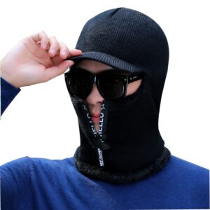 Winter Skullies Wool Knitted Cap with Mask 1