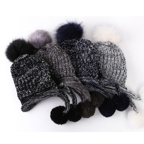 New Korean Knitted Hat Cute Earmuffs Wool Beanie 5