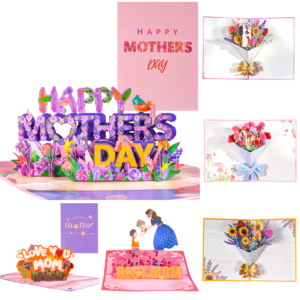3D Pop-Up Mother's Day Cards Floral Bouquet Greeting Cards