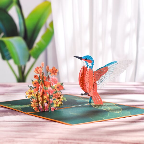 10 Packs 3D Hummingbird Pop-Up Birthday Cards Handmade Gifts 5