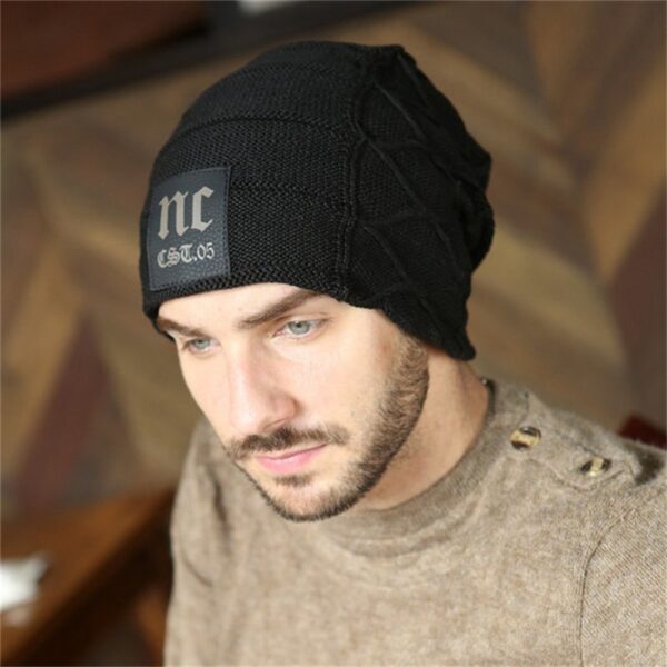 New Fashion Men's Beanie Winter Outdoor Wool Knitted Hat 4