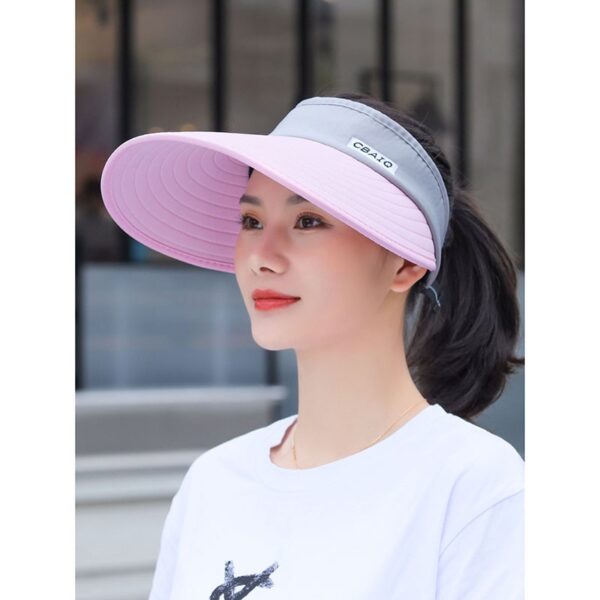 Summer Sun Visor Wide-brimmed Hat Adjustable Beach Hat UV Protection 1
