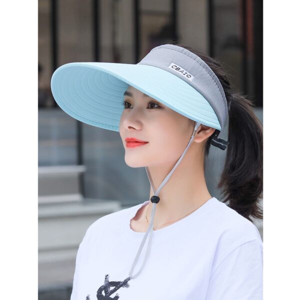 Summer Sun Visor Wide-brimmed Hat Adjustable Beach Hat UV Protection 2