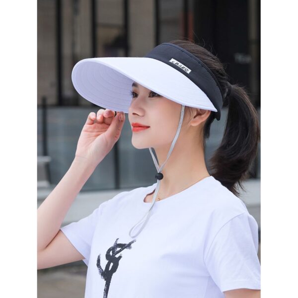 Summer Sun Visor Wide-brimmed Hat Adjustable Beach Hat UV Protection 3
