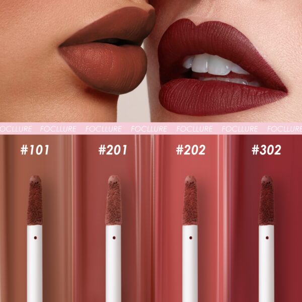 Velvet Matte Lip Gloss Waterproof Long-lasting Moisturizing Lightweight High Pigment 4