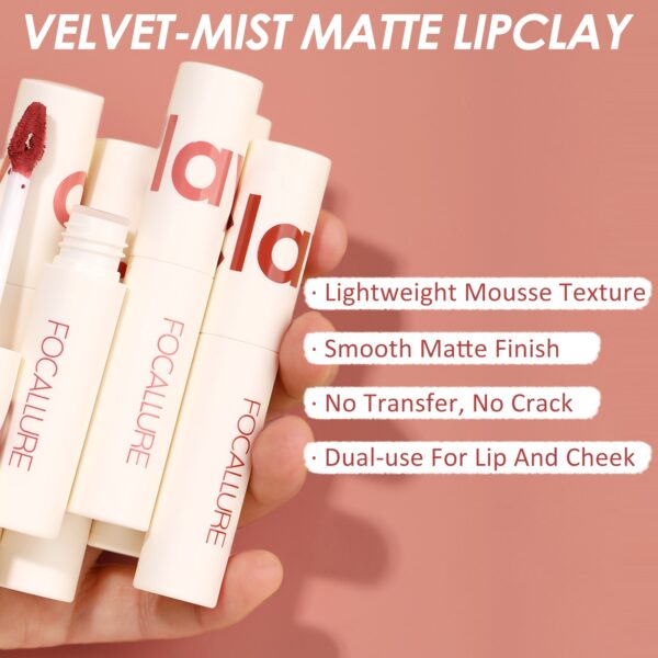 Velvet Matte Lip Gloss Waterproof Long-lasting Moisturizing Lightweight High Pigment 2