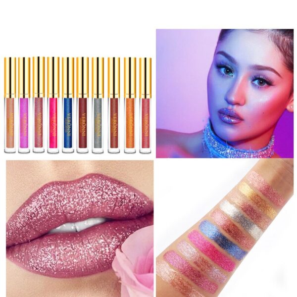 10 Colors Lip Gloss Sexy Glitter Matte Liquid Lipstick Long Lasting Waterproof 3