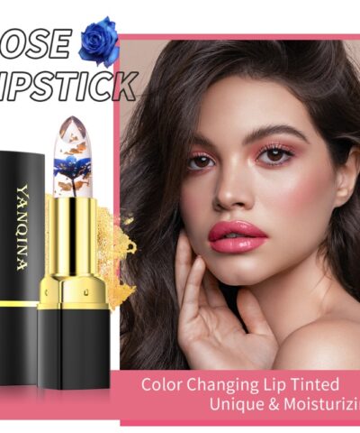 Temperature Color Changing Crystal Jelly Flower Lipstick Long Lasting