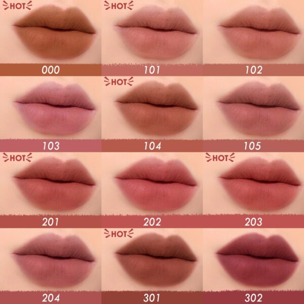 Velvet Matte Lip Gloss Waterproof Long-lasting Moisturizing Lightweight High Pigment 3