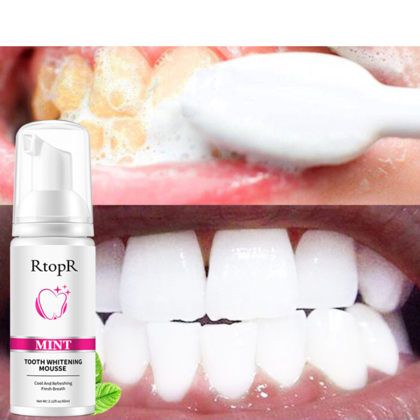 Teeth Cleaning Whitening Oral Hygiene Mousse Toothpaste Whitening and Staining 60ml 2