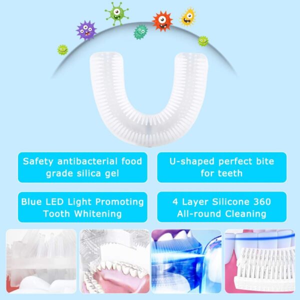 Electric Toothbrush 360° USB Rechargeable Toothbrush for Adult & Child U Shape 4